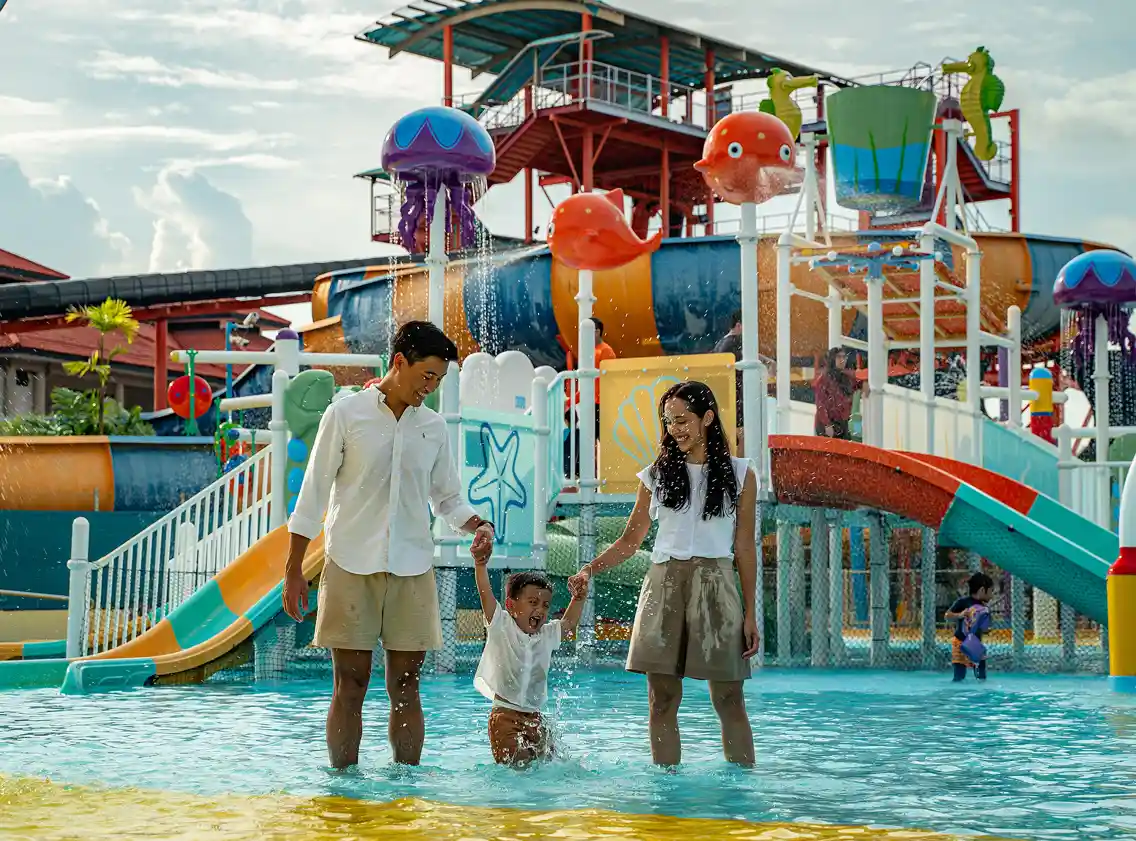 NTUC Club Quadrennial Report -  Sea-The-World children's playground at Wild Wild Wet